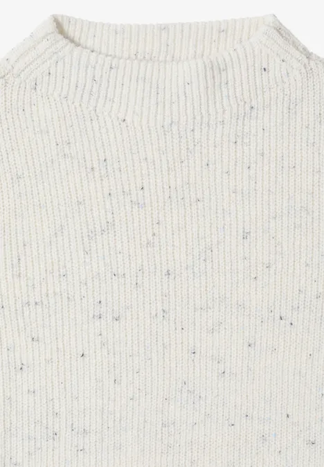 Trui met fijn patroon vanilla white