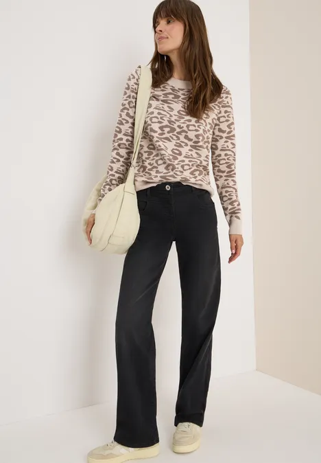 Leo Jacquard Pullover sandalwood beige melange
