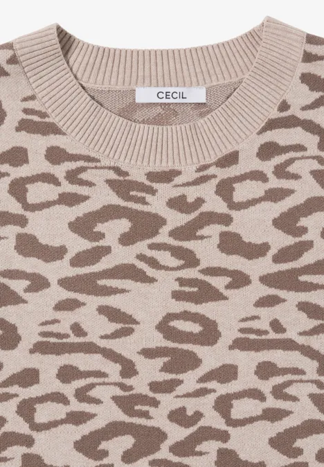 Leo Jacquard Pullover sandalwood beige melange