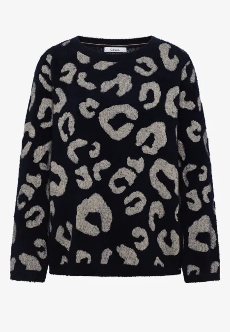 Federgarn-Mix Leo Pullover urban dark blue