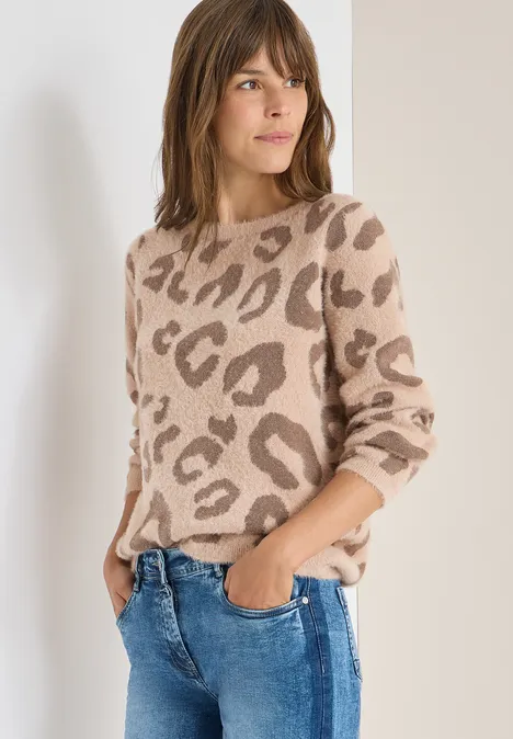 Federgarn-Mix Leo Pullover sandalwood beige