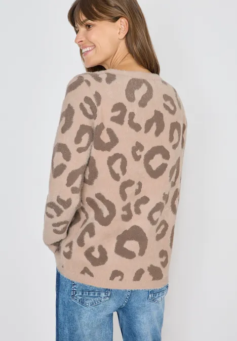 Federgarn-Mix Leo Pullover sandalwood beige