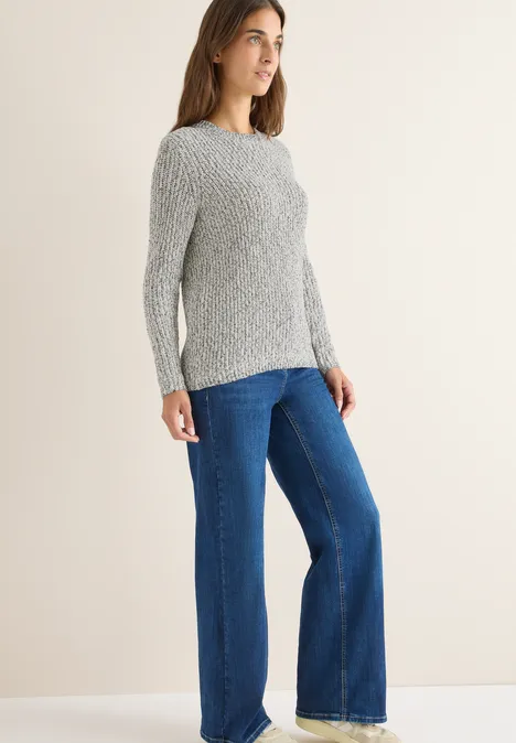 Gemusterter Strickpullover urban dark blue