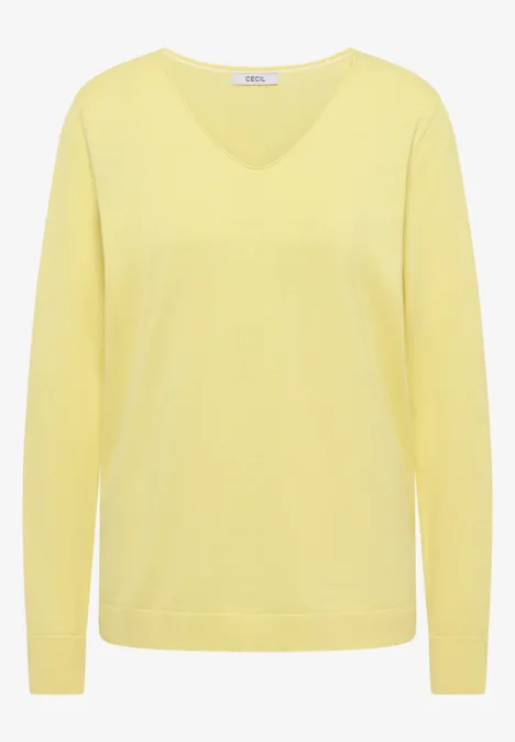 Basic Pullover iced yellow melange