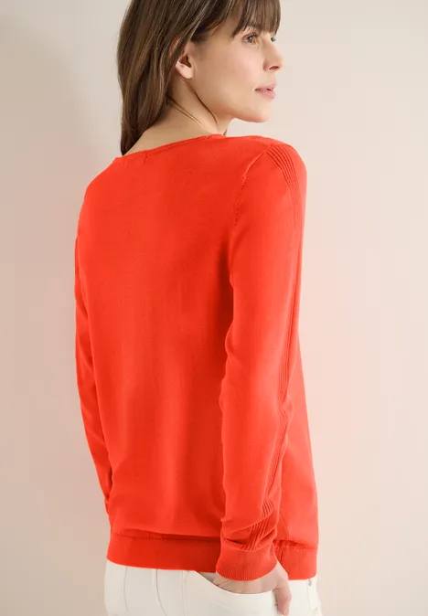 Pull basique cherry tomato orange