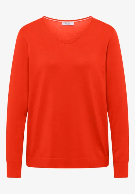 Pull basique cherry tomato orange