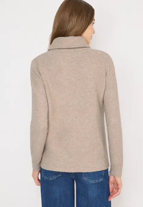 Strukturpullover sandalwood beige melange