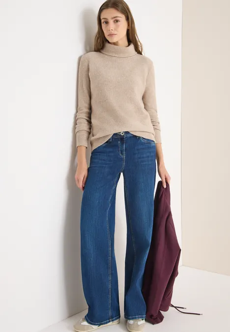 Strukturpullover sandalwood beige melange