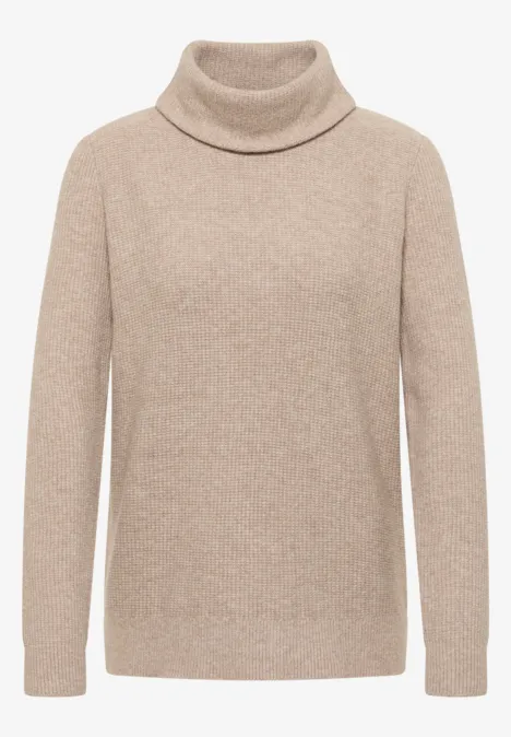 Strukturpullover sandalwood beige melange