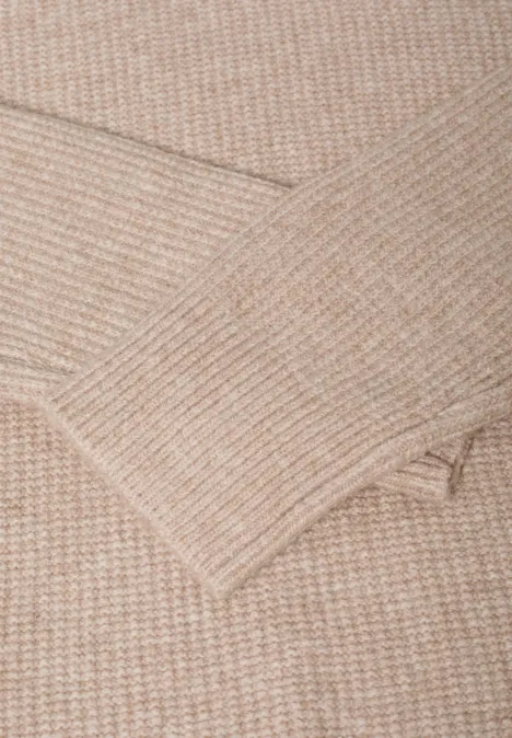 Strukturpullover sandalwood beige melange