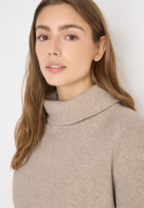 Strukturpullover sandalwood beige melange