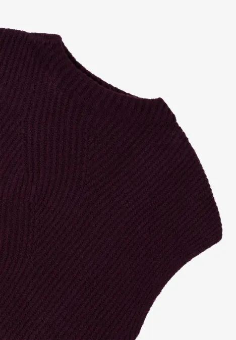 Pullunder mit Strickdetail eggplant red