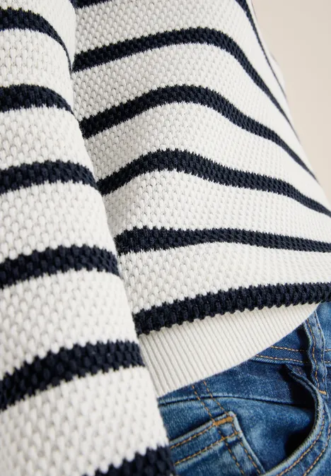 Gestreifter Pullover universal blue