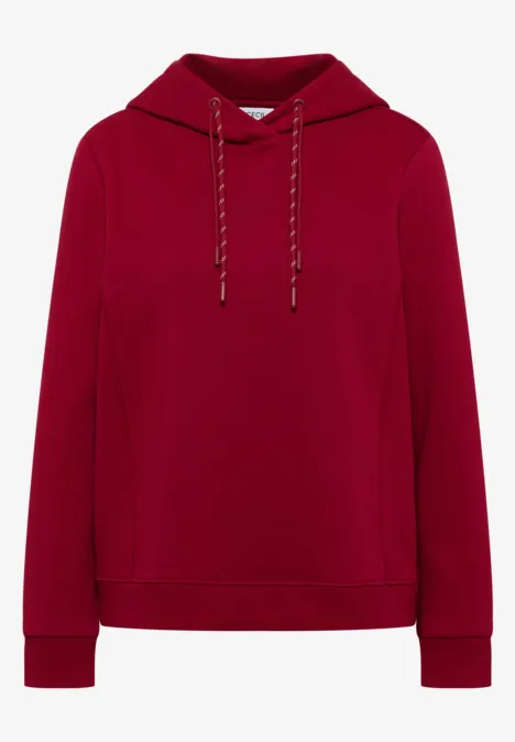 Hoodie mit Stickerei beaujolais red