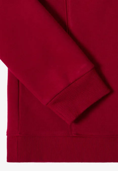 Hoodie mit Stickerei beaujolais red