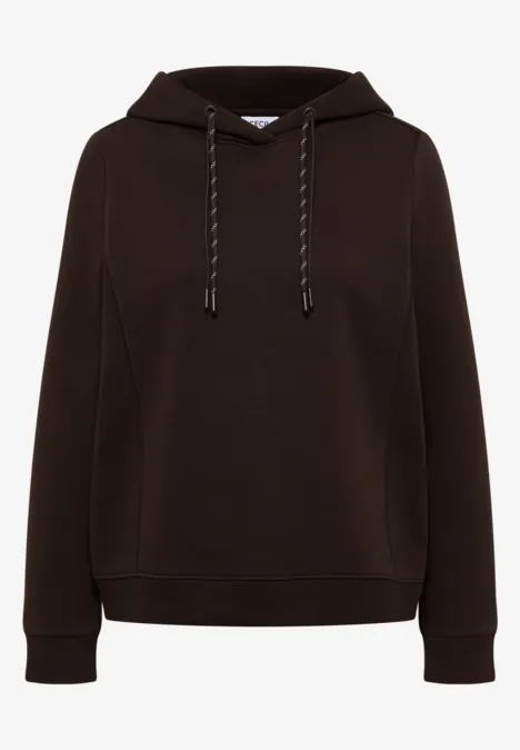 Hoodie mit Stickerei tartufo brown