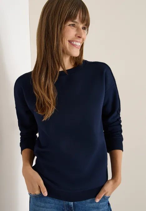 Sweater met kabeldetail urban dark blue