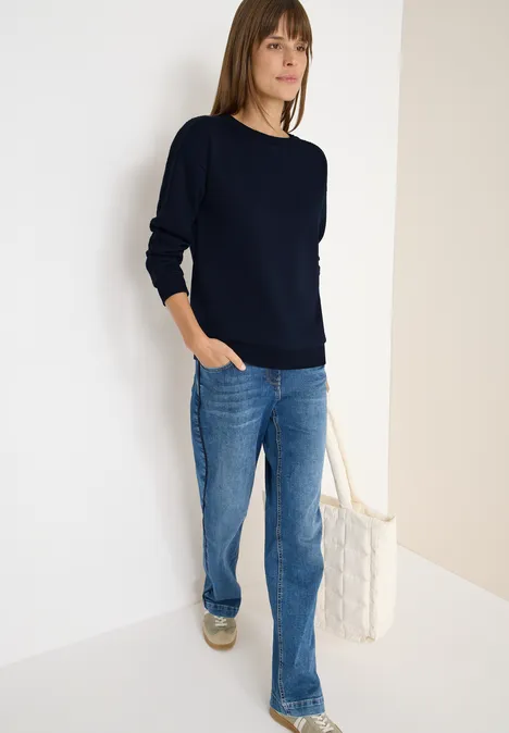 Sweater met kabeldetail urban dark blue