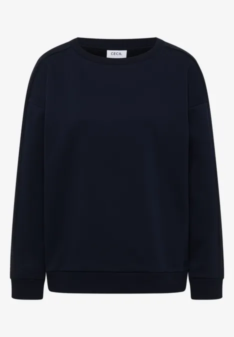 Sweater met kabeldetail urban dark blue