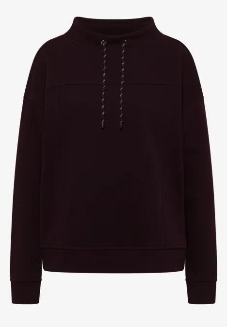 Funnelneck Sweatshirt eggplant red