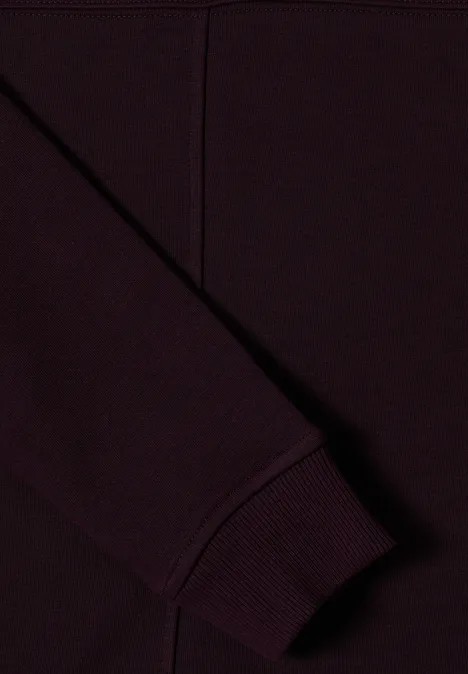 Funnelneck Sweatshirt eggplant red