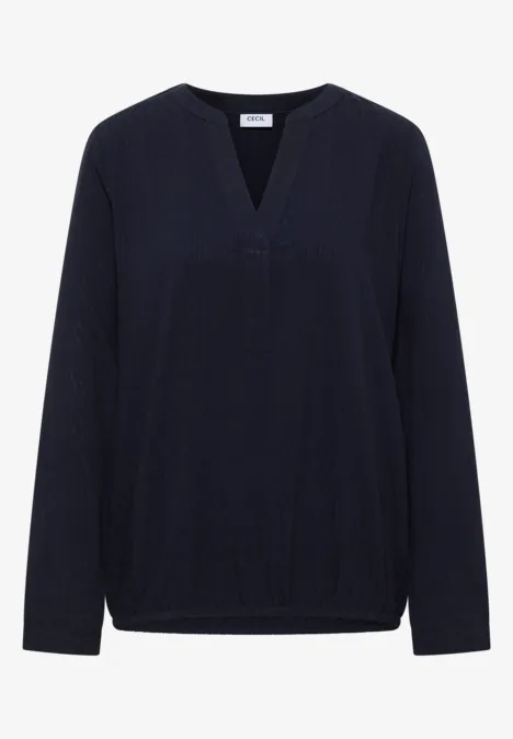 Feinstrick Hoodie urban dark blue