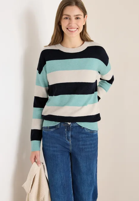 Trui met strepen urban dark blue Trui met strepen urban dark blue