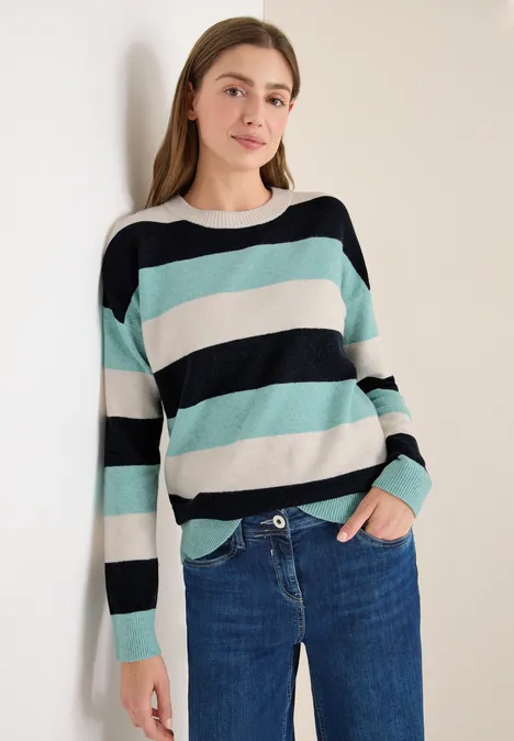 Trui met strepen urban dark blue Trui met strepen urban dark blue