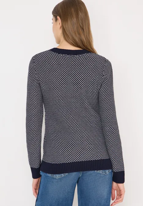 Strukturpullover urban dark blue