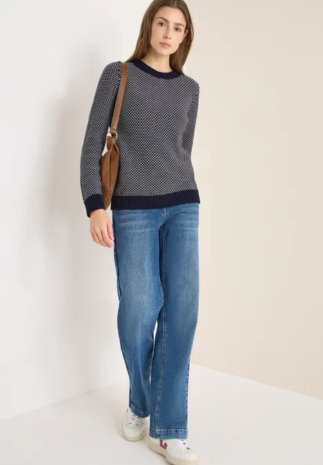 Strukturpullover urban dark blue