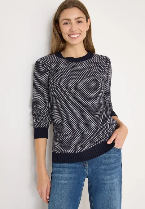 Strukturpullover urban dark blue