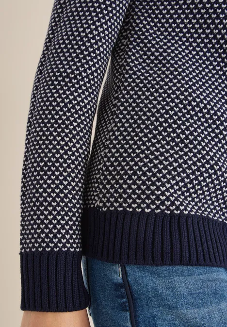 Strukturpullover urban dark blue