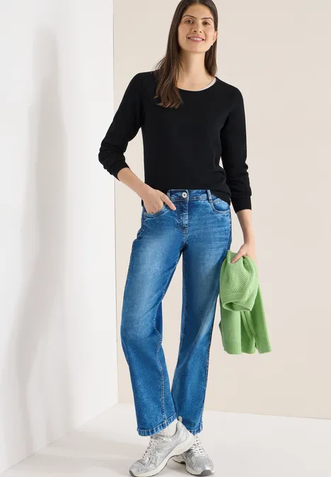 Trui in effen kleur Black