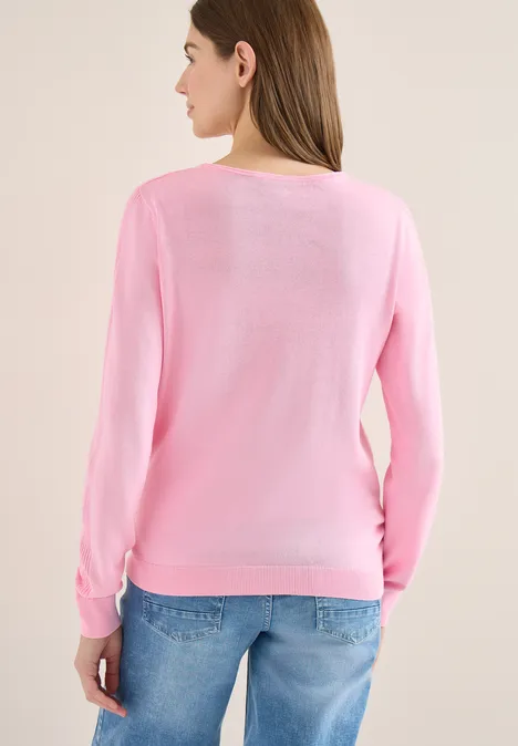 Trui in effen kleur flamingo rose