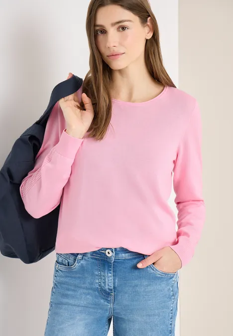 Trui in effen kleur flamingo rose