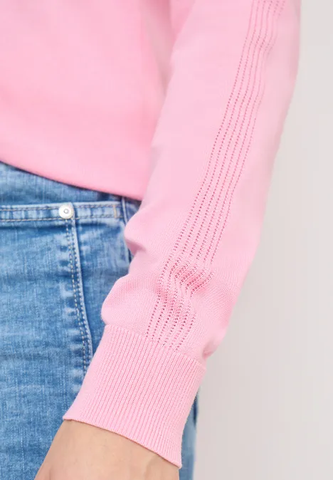 Trui in effen kleur flamingo rose