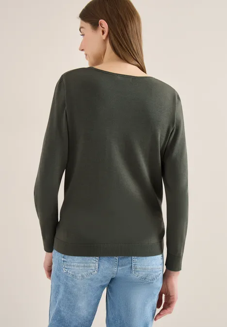 Trui in effen kleur khaki