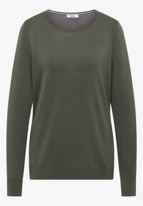 Trui in effen kleur khaki