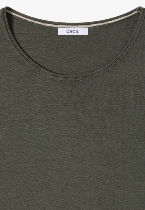 Trui in effen kleur khaki