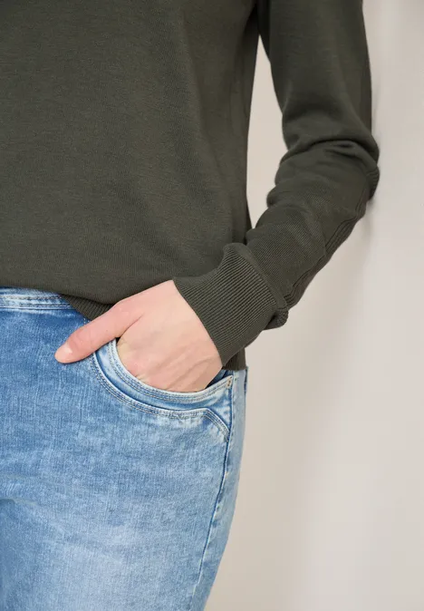 Trui in effen kleur khaki