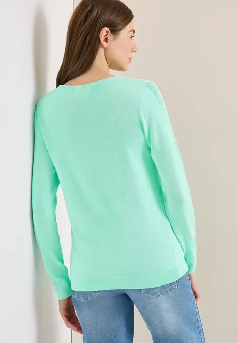 Trui in effen kleur jelly mint