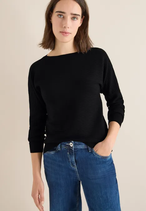 Cosy Strukturmix Dolman Black Cosy Strukturmix Dolman Black