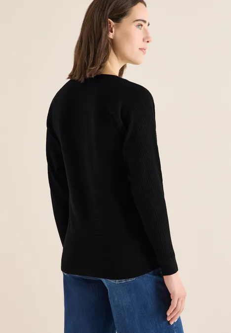 Cosy Strukturmix Dolman Black Cosy Strukturmix Dolman Black