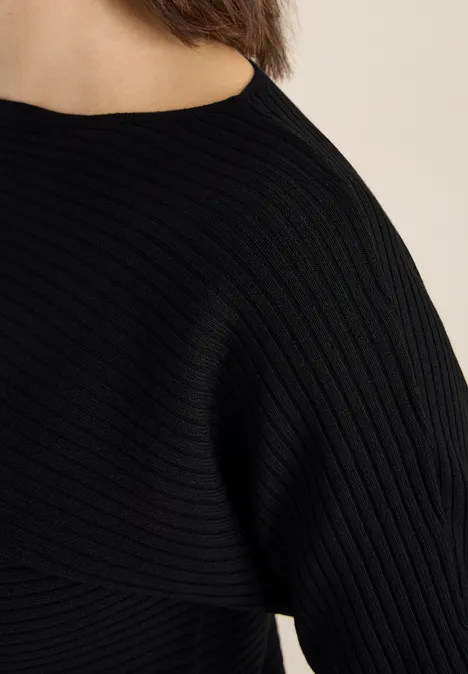 Cosy Strukturmix Dolman Black Cosy Strukturmix Dolman Black