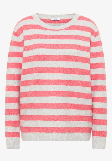 Gestreifter Melange Pullover pumkin orange