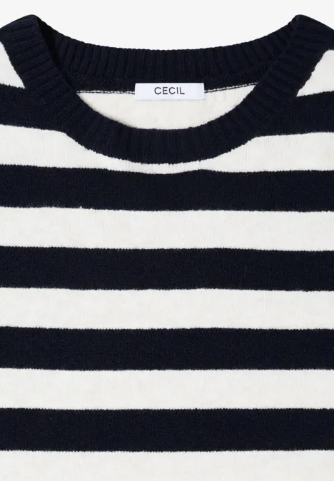 Gestreifter Melange Pullover urban dark blue Gestreifter Melange Pullover urban dark blue