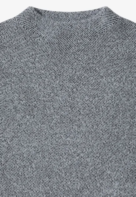 Two-Tone Federgarn Pullunder Black