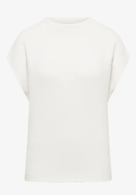 Two-Tone Federgarn Pullunder light greige