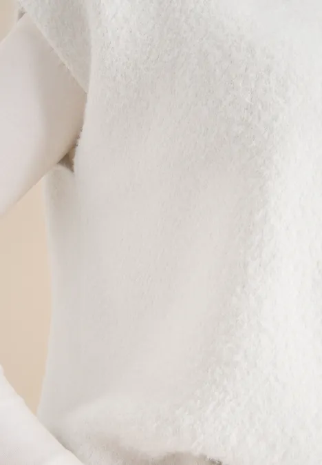 Two-Tone Federgarn Pullunder light greige