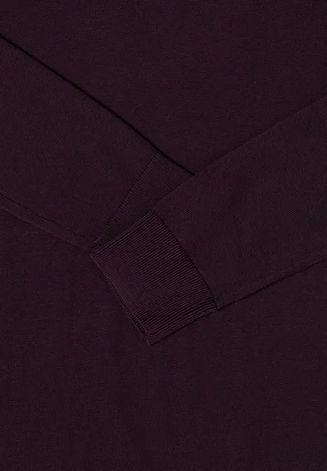 Basic Rollkragenpullover eggplant red Basic Rollkragenpullover eggplant red